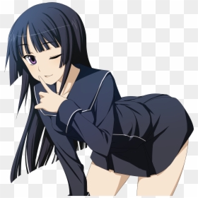Anime School Girl Bending Over, HD Png Download - anime school girl png