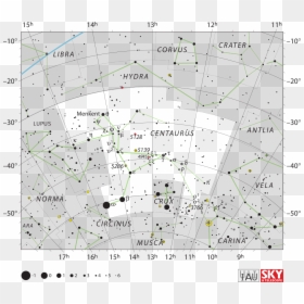 Centaurus Constellation Map, HD Png Download - star cluster png