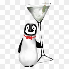 Penguin With Champagne Png Transparent, Png Download - martini splash png