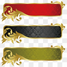 Banner Vector Gold Png, Transparent Png - decorative banner png