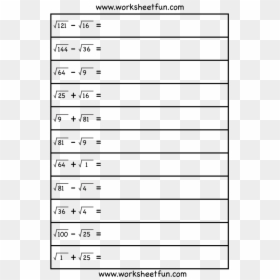 Subtracting Same Square Roots, HD Png Download - square root symbol png