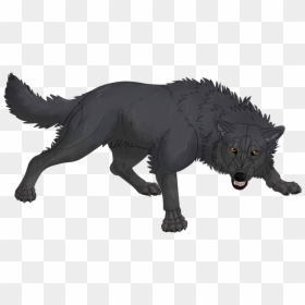 Black Wolf Art Angry, HD Png Download - angry wolf png