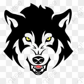Wolf Head Vector Transparent, HD Png Download - angry wolf png