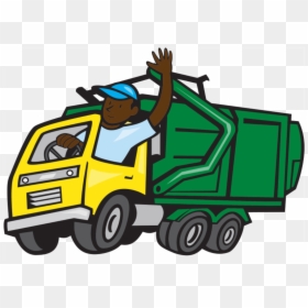 Garbage Truck Cartoon, HD Png Download - garbage truck png