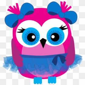 Cute Blue Clipart Owls, HD Png Download - pink owl png