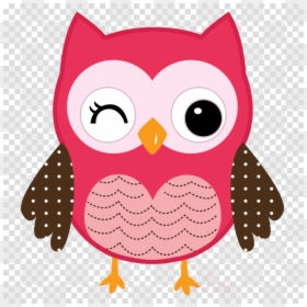 Cute Owl Png, Transparent Png - pink owl png