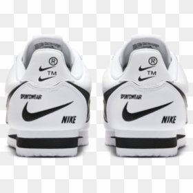 Nike Cortez Double Swoosh, HD Png Download - white nike swoosh png
