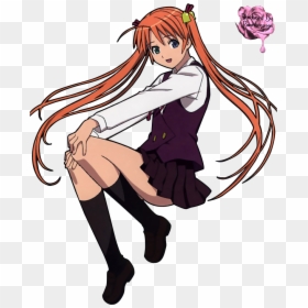 Sitting In Air Anime, HD Png Download - anime girl sitting png