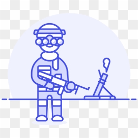 People With Gun Icons, HD Png Download - soldier 76 mask png