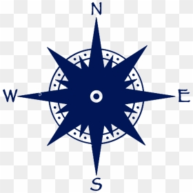 Compass Clipart , Png Download - Border Line Clipart Nautical Theme Blue Red, Transparent Png - compass .png