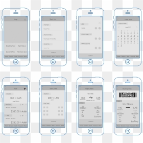 Website Wireframes - Iphone, HD Png Download - iphone wireframe png