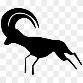 Antelope, Neolithic, Sahara, Ancient, Animal, Primitive - Silhouette Of Cave Art, HD Png Download - antelope png