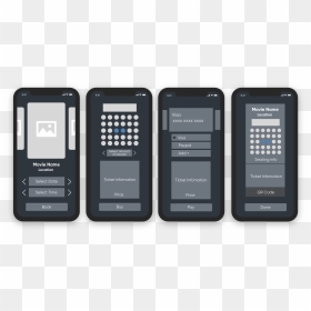 Iphone, HD Png Download - iphone wireframe png