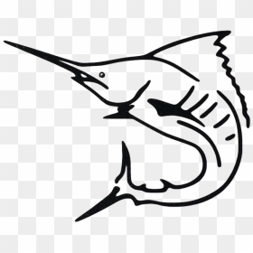 Transparent Blue Marlin Clipart - Black And White Fish Marlin, HD Png Download - marlin png