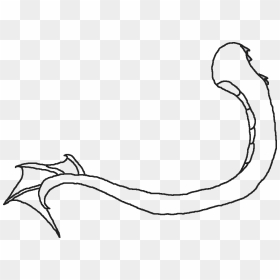 Mermaid Tail Outline Free Download Best Mermaid Tail - Dragon Tail Outline, HD Png Download - dragon tail png