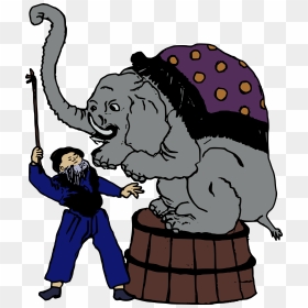 Elephant Trainer Clip Arts - Elephant Circus Clipart Sad, HD Png Download - trainer png