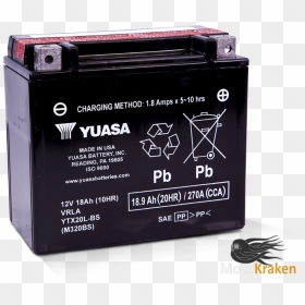 Bateria Yuasa Ytx20l-bs - Buell Xb9 Battery, HD Png Download - bateria png