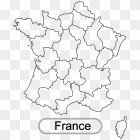 Transparent French Language Clipart - France Map Drawing, HD Png Download - france map png