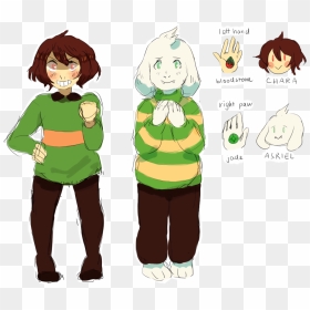 My Headcanons For Chara Asriel As Gems Also I Feel - Asriel And Chara Sprite, HD Png Download - chara png