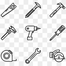 Carpenter Png Vector - Modern Tools Drawing, Transparent Png - carpenter png