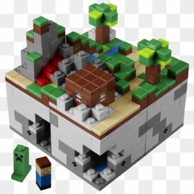 Minecraft Lego Micro World, HD Png Download - minecraft diamond block png