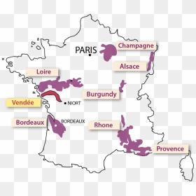Wine Tours In Vende Francefrench Wine Tours - French Wine Region Tours, HD Png Download - france map png