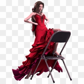 Aerith And Chair Ff7 Remake, HD Png Download - aerith png