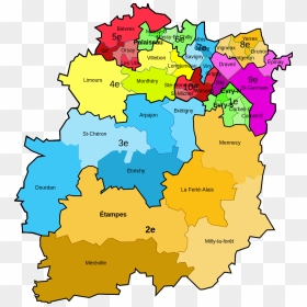 File Circonscriptions En Essonne France Svg Wikimedia - Essonne France, HD Png Download - france map png