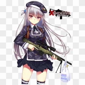 Convenience Store Gunslinger School Girl By Xandier59 - Anime Girls With Guns Loli Hd, HD Png Download - gunslinger png