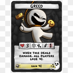 Binding Of Isaac Four Souls All Cards, HD Png Download - greed png