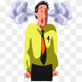 Vector Illustration Of Frustrated Businessman Blows - Frustrated Animation Hd, HD Png Download - frustrated png