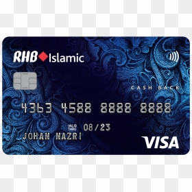 Rhb Islamic Cash Back Credit Card-i - Rhb Rewards Credit Card, HD Png Download - card back png
