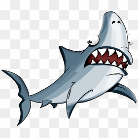 Scared Shark Cartoon Transparent, HD Png Download - funny mouth png