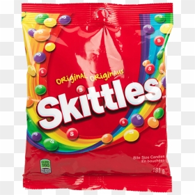 Candy, HD Png Download - skittles bag png