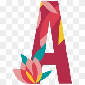 A Floral Letter - Letra D Diseño Dibujo, HD Png Download - skittles bag png