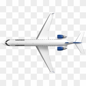 Crj Series Bombardier Commercial Aircraft Top View - Crj 200 Top View, HD Png Download - commercial airplane png