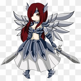 Transparent Erza Png - Fairy Tail Erza Chibi, Png Download - fairy tail lucy png