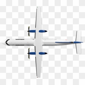 Q Series Bombardier Commercial Aircraft Top View - Bombardier Q400 Top View, HD Png Download - commercial airplane png