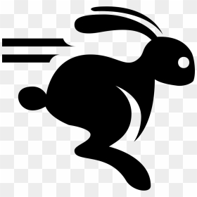 Computer Icons Running Rabbit Hare - Running Rabbit Icon Png, Transparent Png - bunny tail png