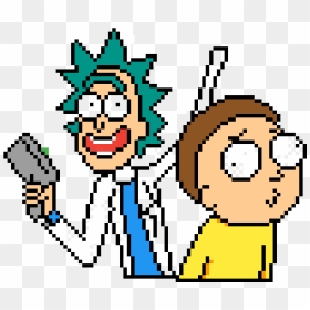Rick And Morty Pixels, HD Png Download - morty face png