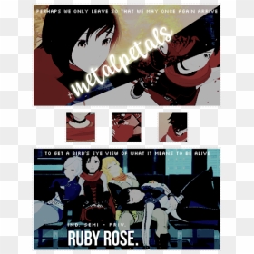 Metalpetals-a - Cartoon, HD Png Download - ruby rose rwby png