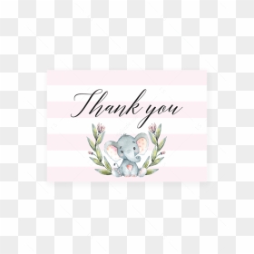 Transparent Pink Thank You Png - Baby Shower Thank You Png, Png Download - thank you card png