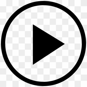 Play Button - Circle, HD Png Download - play button png black