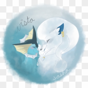 I Wish You Were Still Here - Pokemon Vaporeon Fan Art, HD Png Download - alolan ninetales png