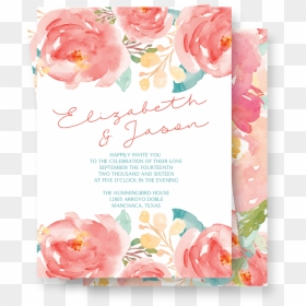 Floral Watercolor Invitations - Do Everything In Love Bible Verse, HD Png Download - thank you card png