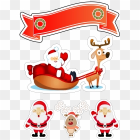 Topo Decorativo Para Bolo Com Tema Natal - Santa Naughty List Joke, HD Png Download - feliz natal png