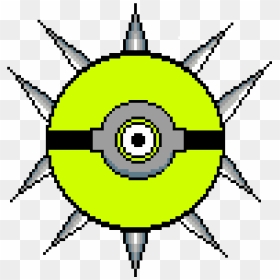 Minions Ball Of Death - Pixel Art Circle, HD Png Download - minion eyes png