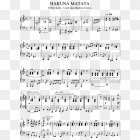 La La Land Piano Sheet, Hd Png Download - Moral Of The Story Piano Sheet Music, Transparent Png - hakuna matata png