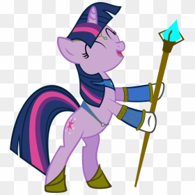 Ironm17, Eyes Closed, Female, Magic Staff, Mare, Pony, - Twilight Sparkle, HD Png Download - magic staff png
