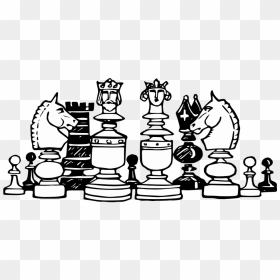 Chess Clipart Black And White, HD Png Download - doe png